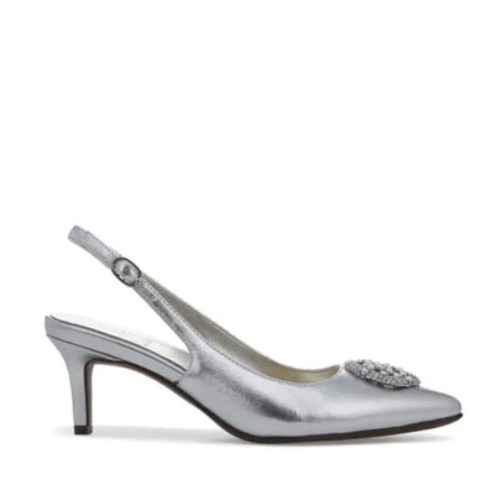 NATURALIZER EMILY EMBELLISHED SLINGBACK HEELS (WIDE)
